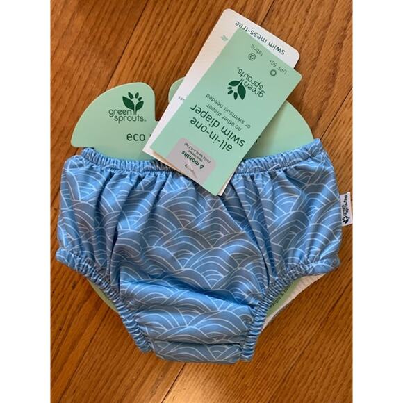 *NWT* Three (3) Green Sprouts All-In-One Swim Diapers  -  6 months - Picture 3 of 7